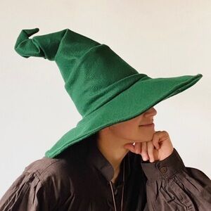 Green “Crooked Mage” Witch hat